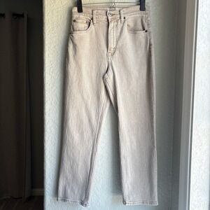 Abercrombie Women 26‎ Jeans Ankle Straight Tan High Rise Stretch Cotton Neutral